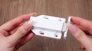 Zonon 8 Pack Magnetic Push Latch Heavy Duty Push to Open Cabinet Hardware Release Touch Latch and Catch Press Out Magnet for Large Door Cabinet Kitchen Drawer Lock (White)