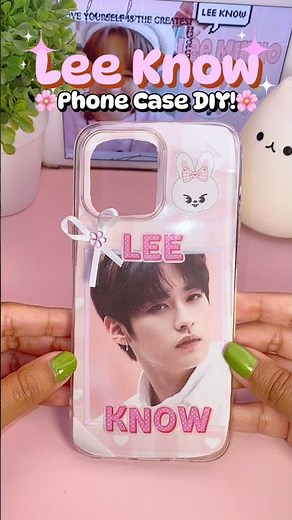 🌸Lee Know SKZ phone case DIY! #kpopdiy #leeknow #skz #straykids #straykidsstay #leeknowskz #diy