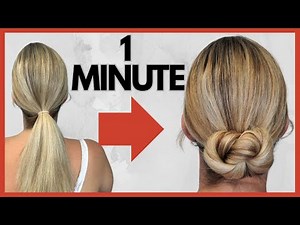 EASY 1 Minute chignon bun hairstyle for medium to long hair