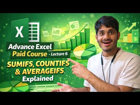 SUMIFS, COUNTIFS & AVERAGEIFS Explained |Advanced Excel Paid Course – Lecture 6