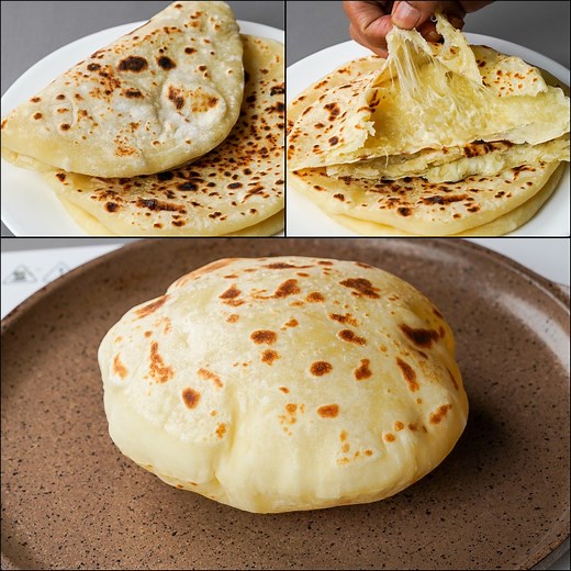 1.1M views · 5.4K reactions | I Combine Yogurt With Flour & Make This Delicious Roti Recipe | Doi Roti | Cheese Stuffing Roti | N'Oven Foods | Facebook