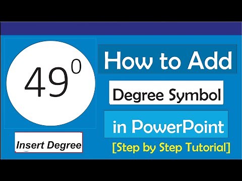 How to add degree symbol in ppt