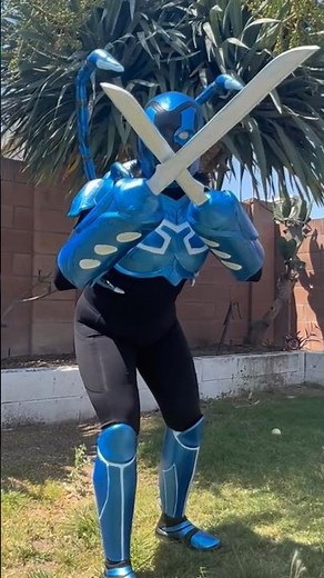 Easy how to diy Blue Beetle Halloween costume #bluebeetle #bluebeetle2023 #bluebeetleedit