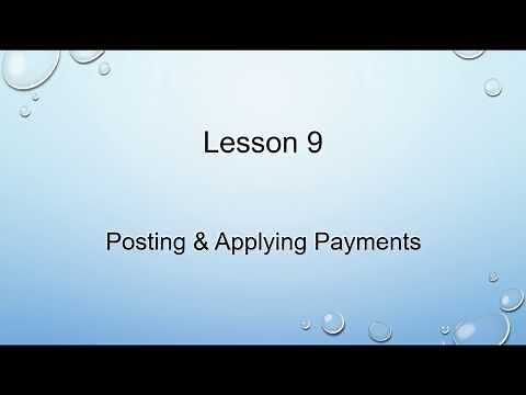 01 Posting and Applying Insurance Payments
