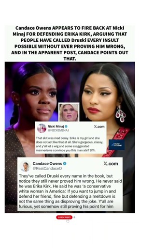 Candace Owens Claps Back at Nicki Minaj Over Erika Kirk Drama 🔥🗣️#fyp #ytshorts