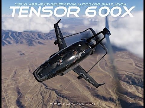 VSKYLABS Test-Pilot Tensor 600X Prototype for X-Plane 12 Flight Simulator.