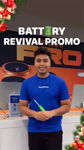 Revive your iPhone battery this year-end with Machines Battery Revival Promo. All for just RM289! 🔋Book an appointment at any selected store to enjoy a free battery diagnosis. If you qualify, your repair will be done within 4 hours* at your next scheduled repair session. 📅 Promo Period: 1-31 Dec 2025 📍 Locations: Machines Pavilion Kuala Lumpur, Machines Mid Valley Megamall, Machines The Gardens Mall, Machines AEON Bandaraya Melaka. For more info, visit macmy.co/servicepromo *T&Cs apply. For c