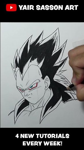 Drawing SSJ4 VEGETA From Dragon Ball Heroes