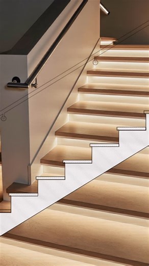 Architect and interior design on Instagram: "Hidden stair lighting"