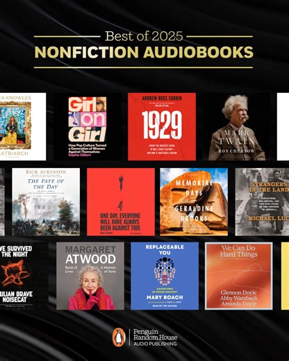 🎧✨ Some of this year’s best nonfiction audiobooks. These highlighted listens stood out for their powerful insights, compelling storytelling, and performances that made learning unforgettable. Listen deeper. Learn more. #BestAudiobooks #NonfictionAudiobooks #BestOfTheYear #AudiobookLove | Penguin Random House Audio