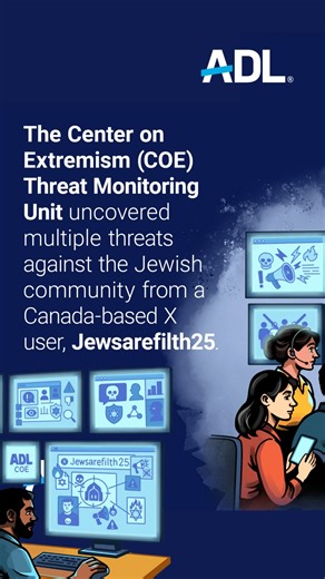 The ADL Center on Extremism's Threat Monitoring Unit frequently uncovers threats against the Jewish community and shares information with law enforcement. ADL analysts discovered multiple threats against the Jewish community from a Canada-based X user. The information they provided to local law enforcement helped bring charges against the perpetrator. Read the full story at https://adl.org/impact #ADLImpact #ADLProtects | ADL