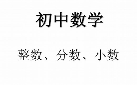 初中数学—整数、分数、小数互换