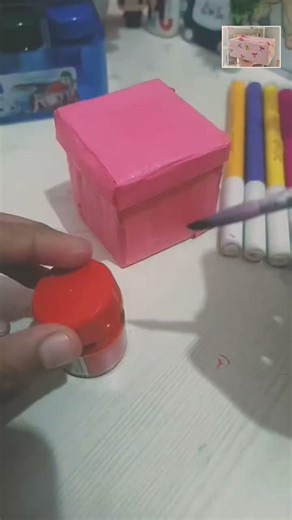 Let's make sticker box✨🎁🌷 Part-2#artwork #craftideas #shortvideo #ytshorts