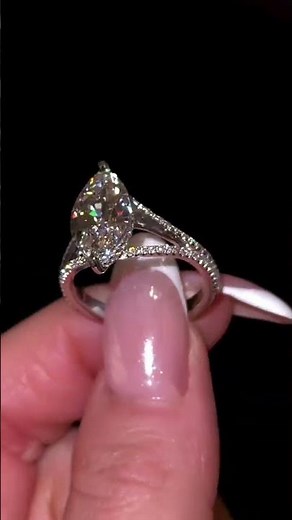 Marquise shape lab grown diamond engagement ring