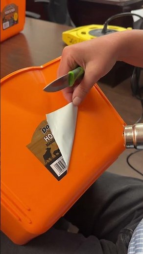 Removing sticker with a heat gun #sticker removal #remove sticker #remove adhesive