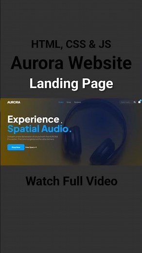Build a Complete Modern Premium E-Commerce Website (Audio Store) using HTML/CSS & JavaScript