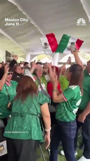 Mexico's president celebrates World Cup goals with fans
