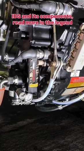 Aircraft and Engines ✈️ on Instagram: "IDG: Integrate Drive generator (400 Hz) directly coupled to the engine accessory gearbox (via accessory tower/drive pad). Converts the engine's variable rotor speed (N2) into stable electrical power at constant 400 Hz ± tolerance. Integrated Drive Generator (IDG) A combined unit consisting of a Constant Speed Drive (CSD) and a generator mounted in a single housing, directly driven from the engine accessory gearbox through the accessory tower. IDG Oil Cooler