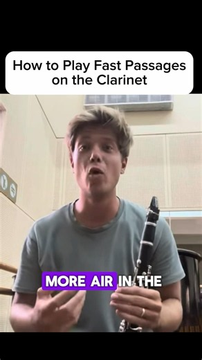 How to play fast passages on the clarinet #clarinet