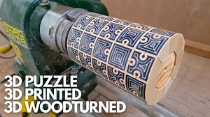 Making a Cylindrical Jigsaw Puzzle with 3D Printed Wood and Resin