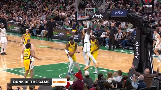 Neemi with the oop for the Dunk of the Game Presented by Dunkin' | NBC Sports Boston