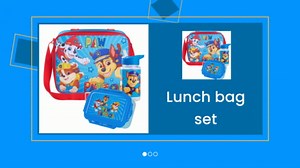 Get Trend Paw Patrol Water Bottle Lunch Box Lunch Bag Kids Set 3 Pcs Insulated Snack Bag for School Travel Gifts for Kids (Blue Paw Patrol)
