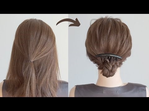 Easy French Twist Updo with Hair Comb