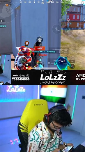 Intense 1v4 🥵 | wait for ‪@LoLzZzGaming‬ 😱 | #lolzzzgaming #lolzzz #shorts