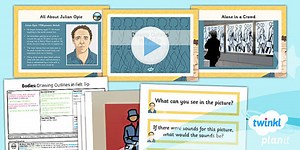 Art: Bodies: Drawing Outlines in Felt Tip LKS2 Lesson Pack 1