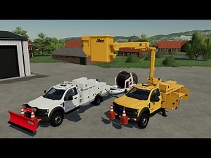 FS22 Ford F600 Service/Bucket Truck Farming Simulator 22 Mods