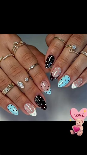 follow our store unlock more press nail！polka dots design on stock this weekend #pressonnails #nailart #naildesigns #nailtech #makeup