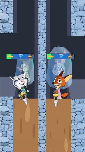 Zootopia GOLD RUSH! ⛏️ Can Nick Wilde Save Judy Hopps From The Greedy Pawbert Lynxley? #shorts