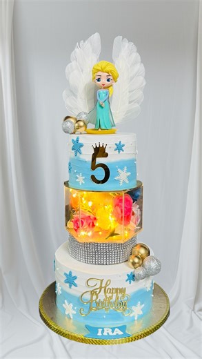 Aarush's Cake Delight on Instagram: "Frozen Elsa theme cake !!!"