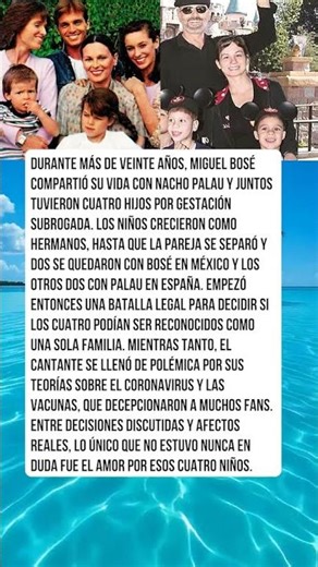 Bosé y los cuatro niños separados #shorts #Hollywood #Famosos