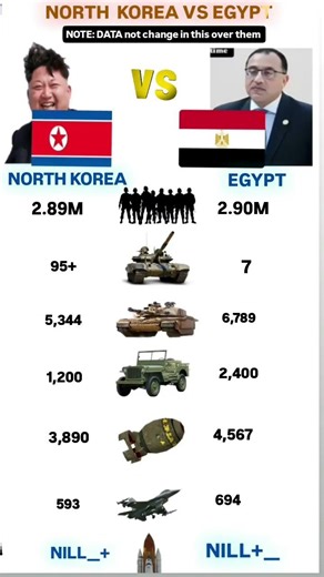 North Korea vs egypt military Power 😱🔥