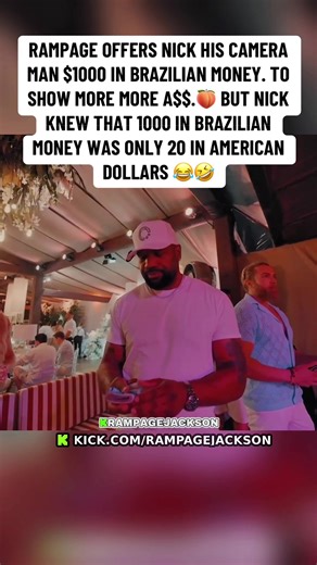 Rampage offers nick his camera man $1000 to show more women.. #rampagejackson #brazil #fyp #rampage #fup