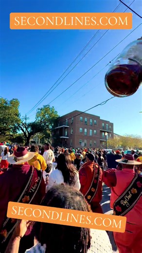 The Second Line going through Uptown. . . #neworleans #secondlinesundays #blackculture #secondlines #brassband