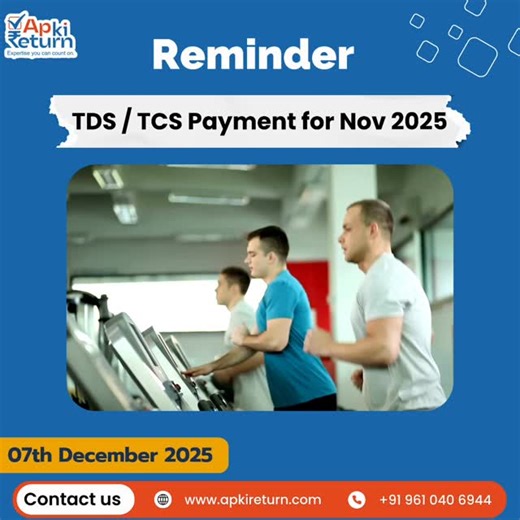 TDS/TCS payment for November 2025 is now due. Ensure timely compliance to avoid interest and penalties. Plan your tax payments in advance and stay fully compliant with statutory timelines. For assistance with TDS/TCS calculation, challan filing, or return filing, our expert team is here to support you. 📌 Avoid Last-Minute Rush — Stay Compliant, Stay Stress-Free #TDS #TCSPayment #TDSReturn #IncomeTaxIndia #FinanceUpdates #taxbachaoindia #itrbharnasahihai | Apki Return