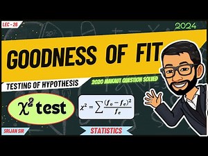 26 | Goodness of Fit | Chi Square Test | Test of Significance | Hypothesis Testing | Statistics