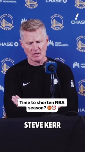 Steve Kerr advocates for shorter NBA season 👀 | Yahoo Sports