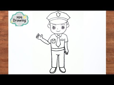 How to Draw a Policeman | Easy Drawing Step by Step
