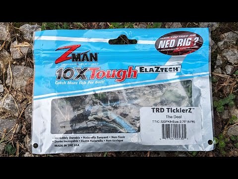 Bass Fishing With Z-Man TRD TicklerZ on a NED Rig!