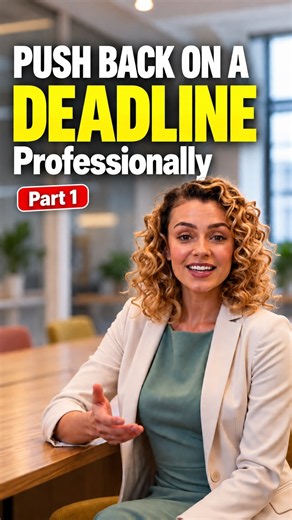 How to Push Back on an Unrealistic Deadline | Professional English at Work #Shorts