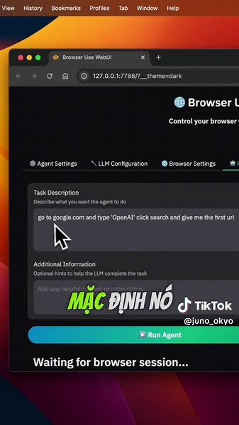 Hướng dẫn tự động hóa tác vụ trên Browser Use