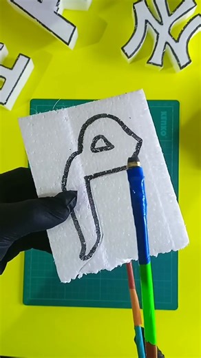 Foam Cutting 👍 ✂ Arabic Alphabet , #asmr #cuttingfoam #styrofoam #satisfying #Craft