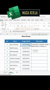 317K views · 2.8K reactions | buat rumus sendiri untuk hitung masa kerja #fblifestyle #tipsexcel #rumusexcel #belajarexcel | AM Tutorial | Facebook