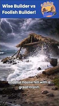The Wise and Foolish Builders 🏠🌧️ | Kids Bible Story
