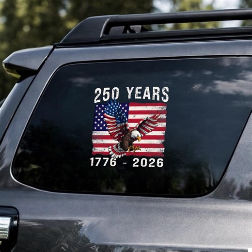 America 250th Anniversary Sticker, 1776-2026 American Flag Decal, Patriotic Vinyl Sticker for Car Windows, Independence Day - Etsy
