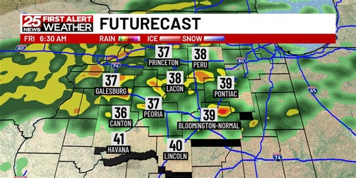 Rain likely to end the work week