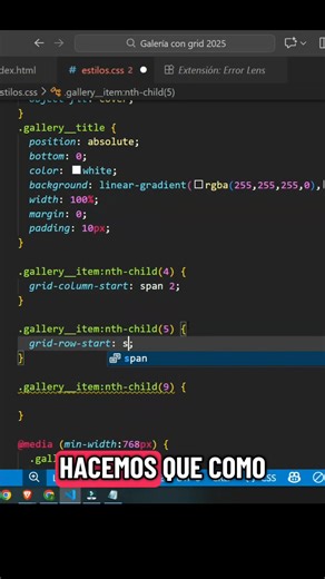 1.8K views · 22 reactions | Te muestro en menos de dos minutos como hacer una galería con CSS Grid #DesarrolloWeb #paginasweb #tutoriales #programacion #CSS #jlmproyectosweb | JLM Proyectos Web | Facebook